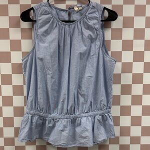 Treasure & Bond Light Blue sleeveless Peplum Blouse